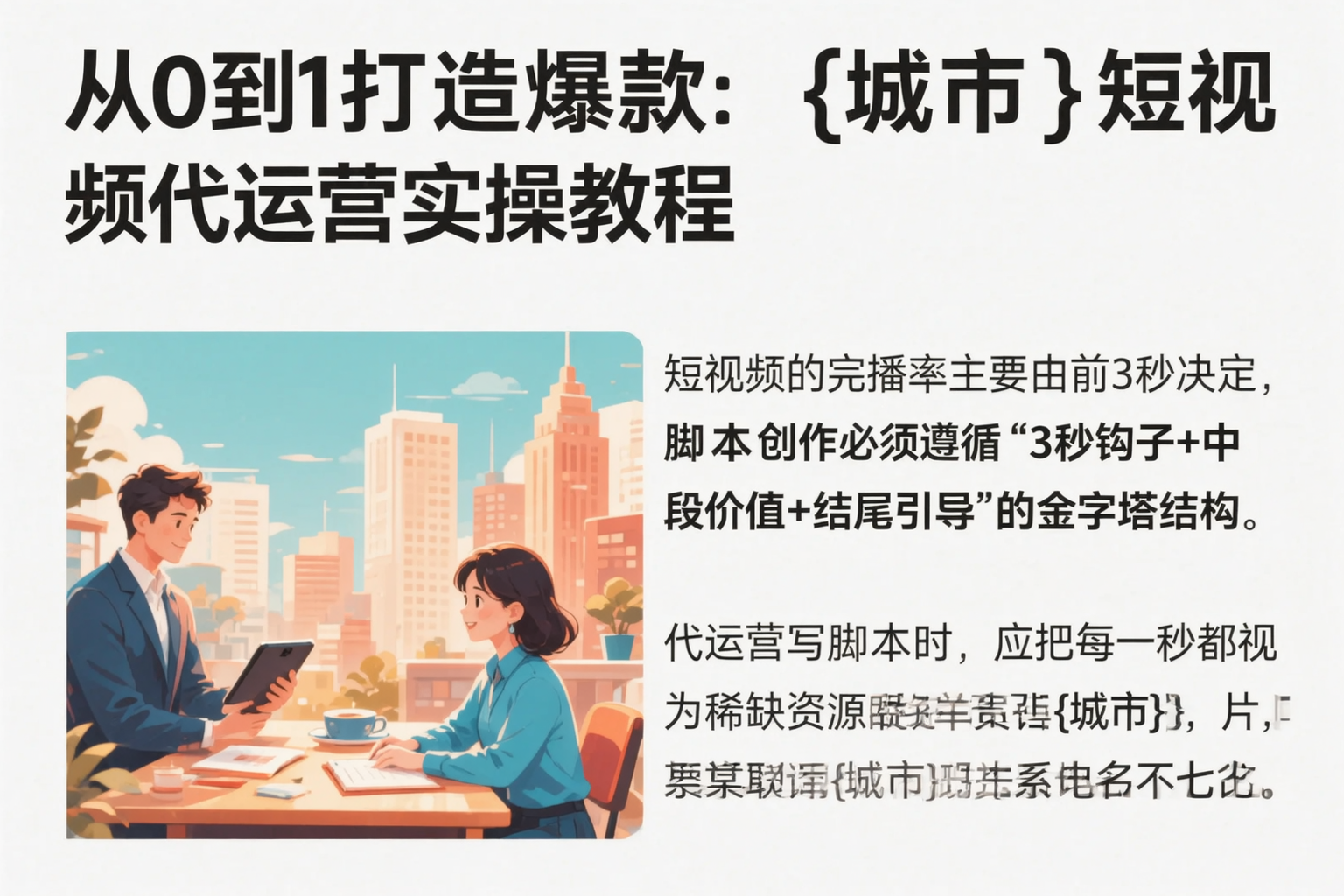 从0到1打造爆款：福州短视频代运营实操教程