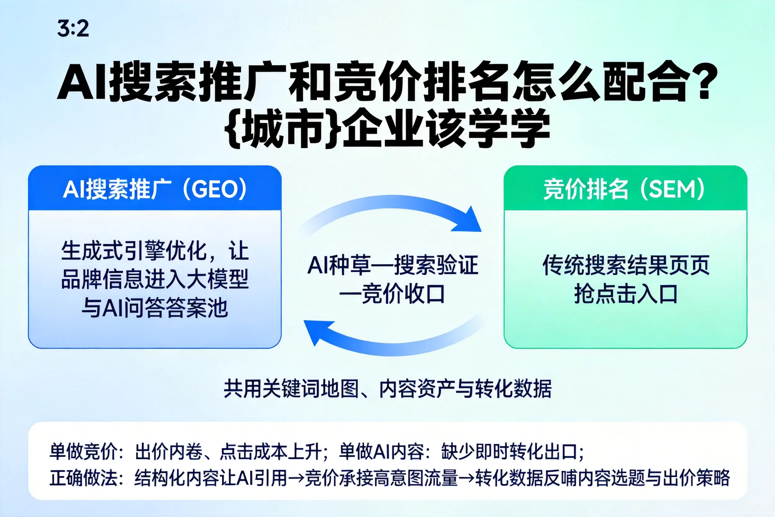 AI搜索推广和竞价排名怎么配合？福州企业该学学