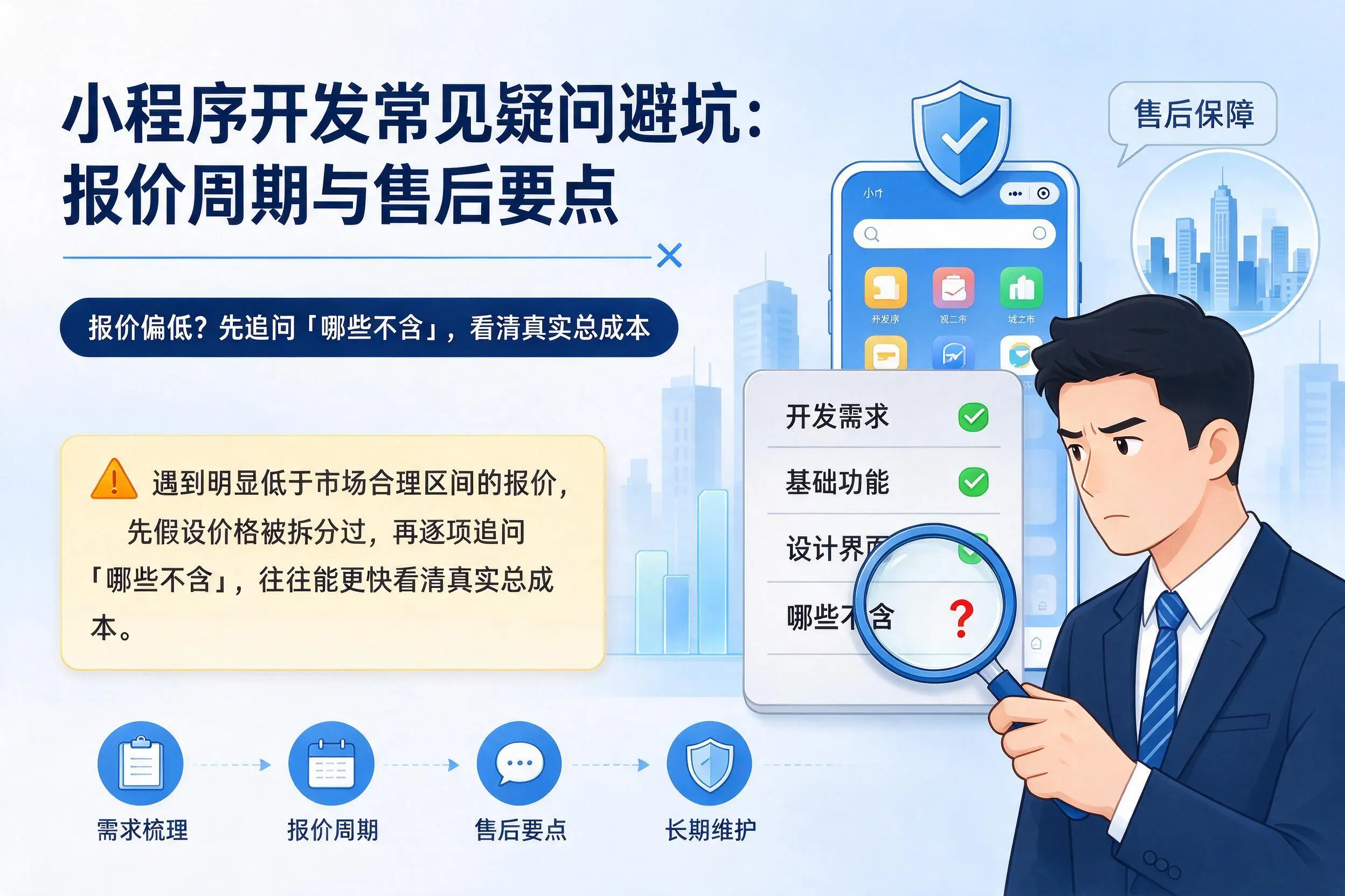 福州小程序开发常见疑问避坑：报价周期与售后要点