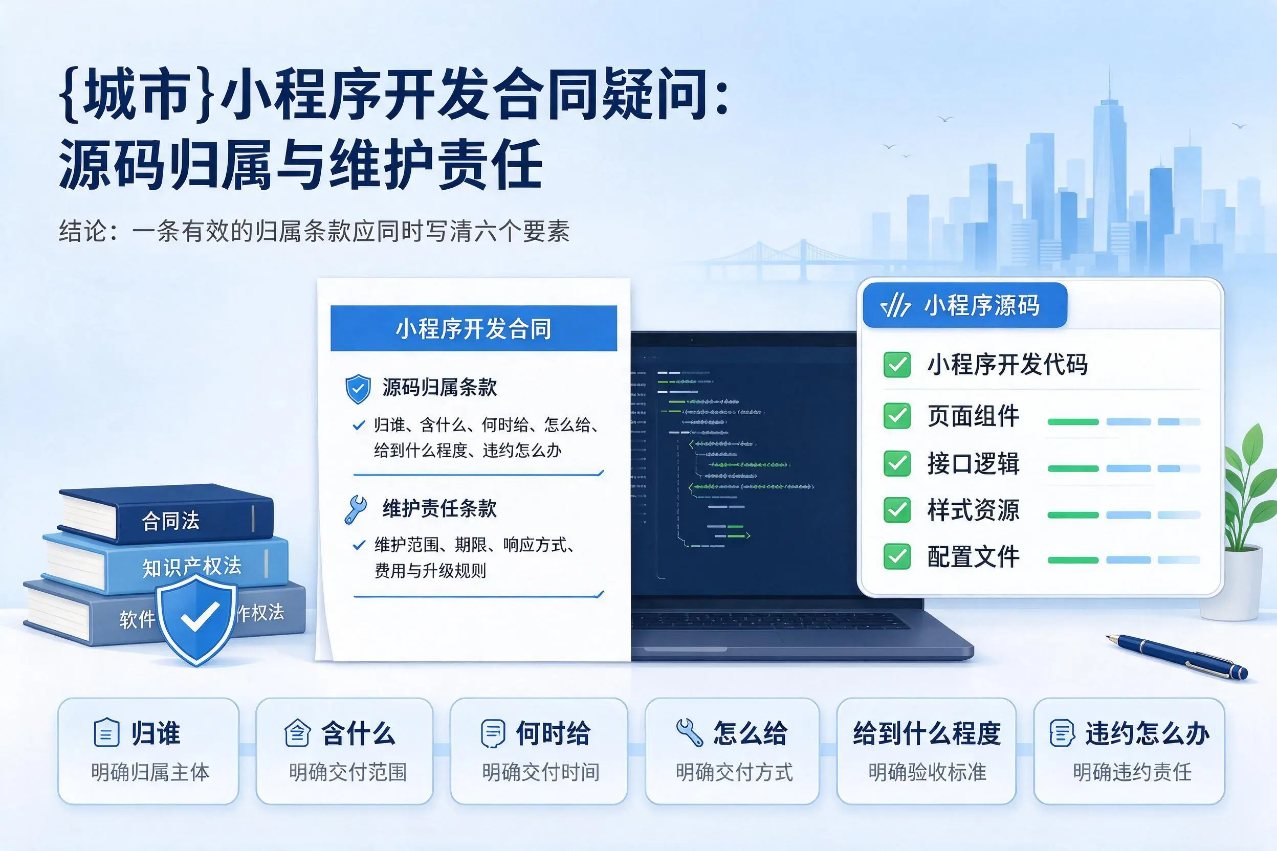 福州小程序开发合同疑问:源码归属与维护责任
