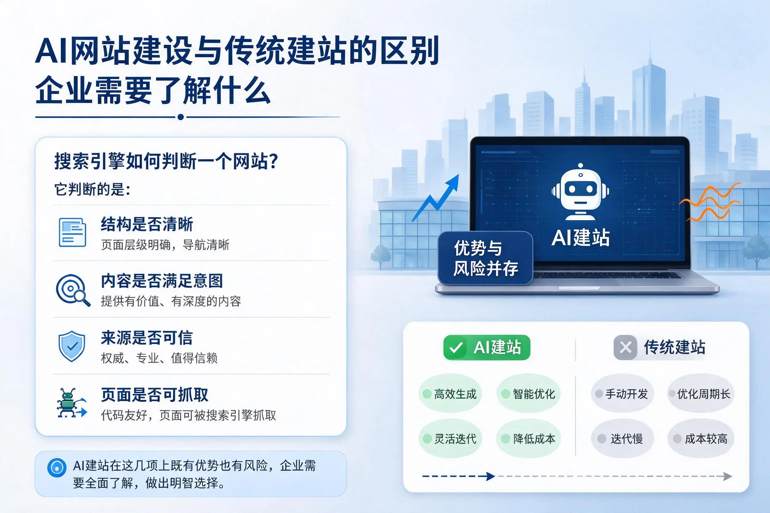AI网站建设与传统建站的区别，福州企业需要了解什么