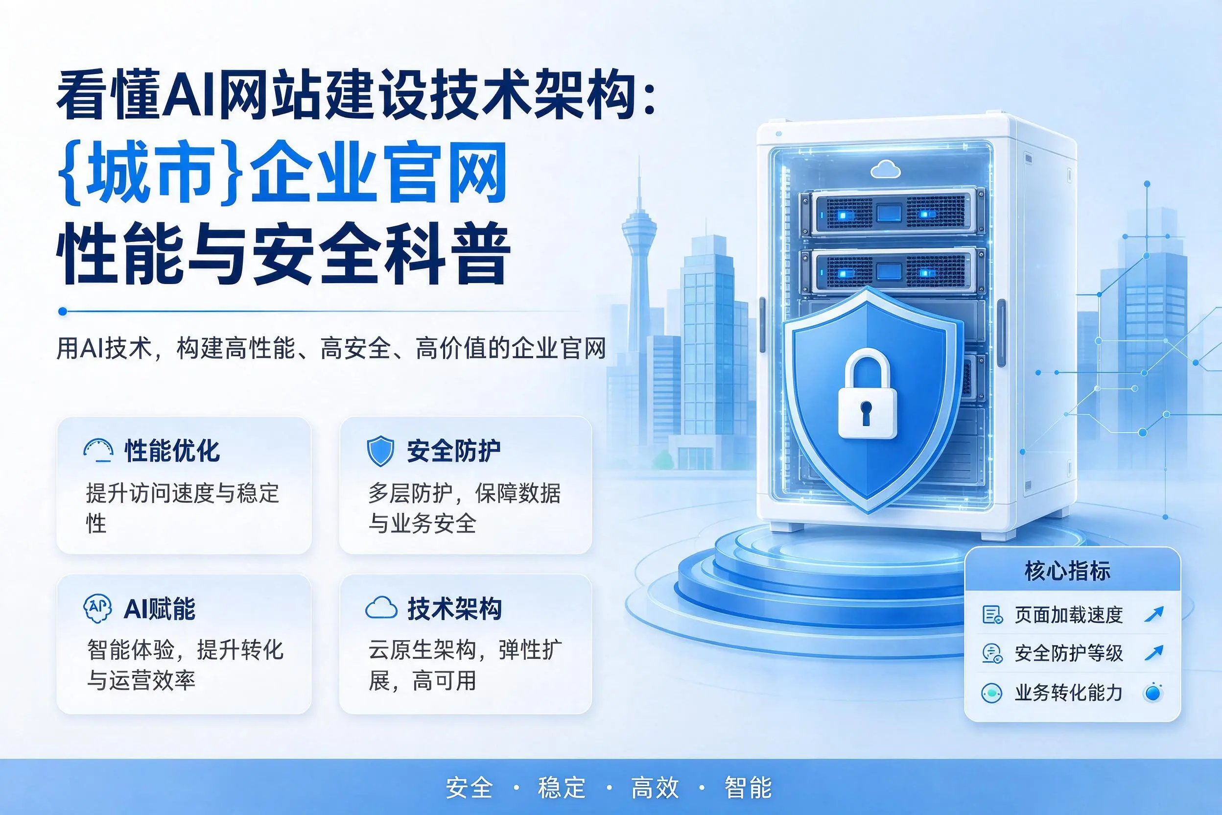 看懂AI网站建设技术架构：福州企业官网性能与安全科普