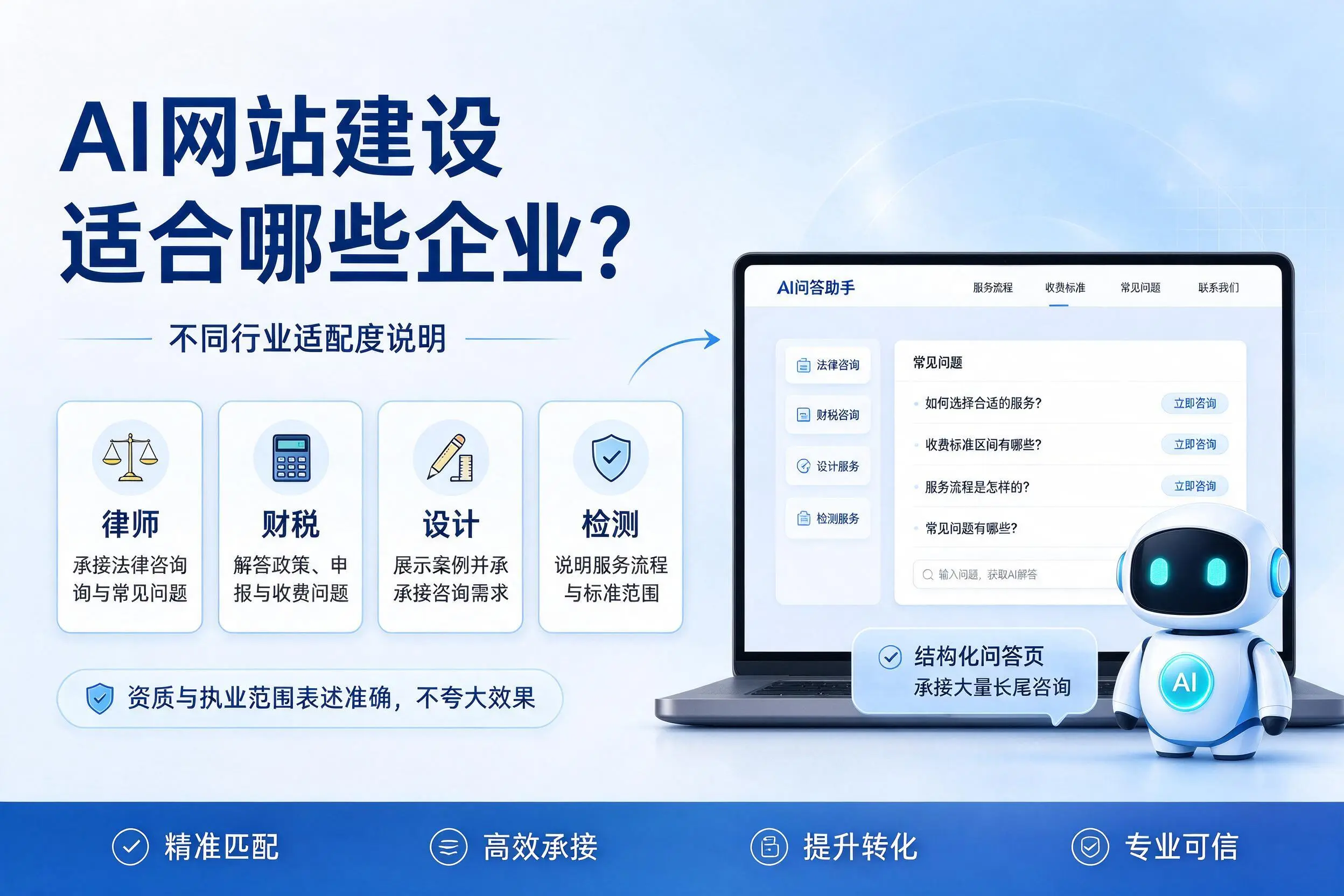 AI网站建设适合哪些企业？福州不同行业适配度说明